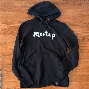 Black oversized hoodie with logo